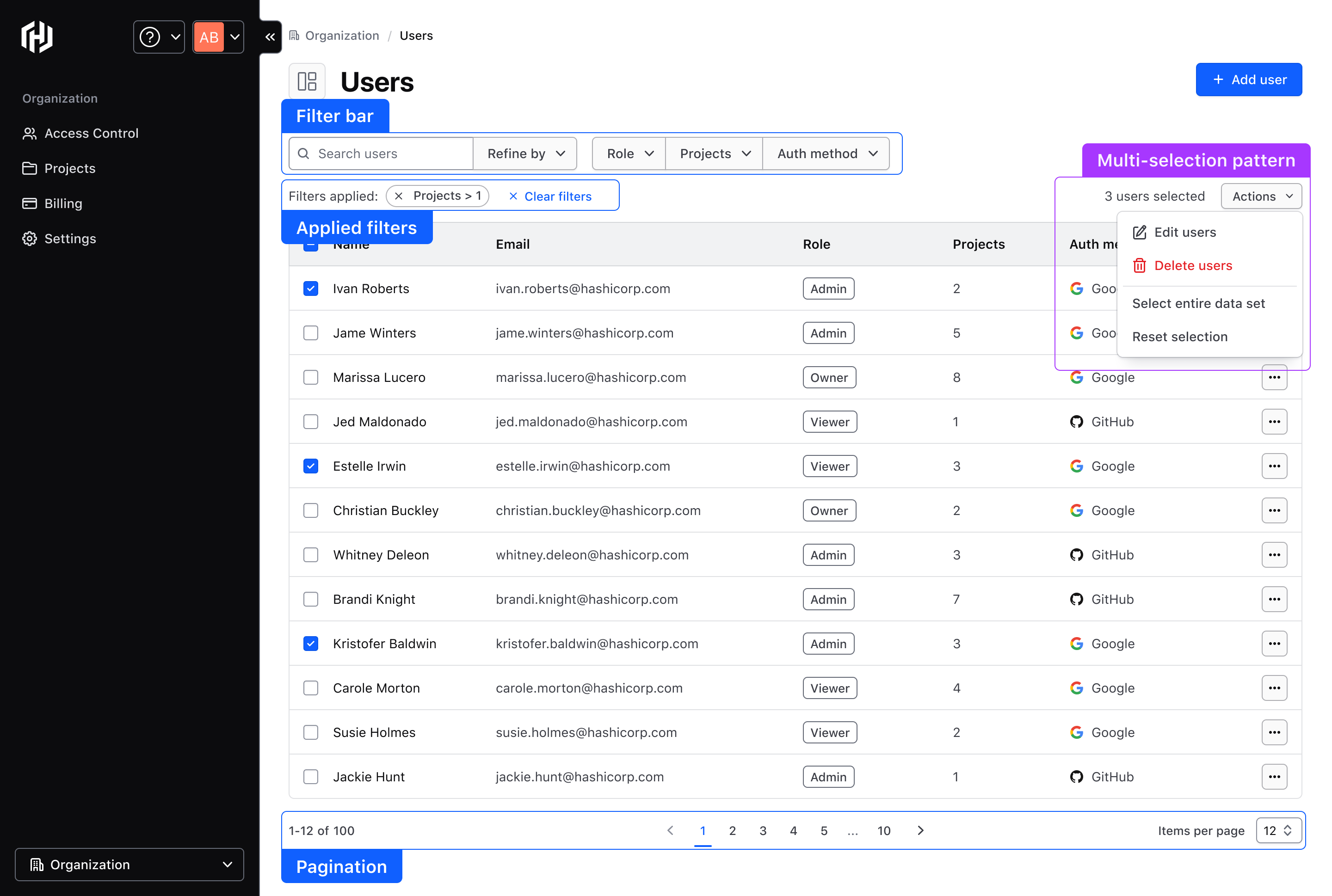 Multi-select in a more complex scenario